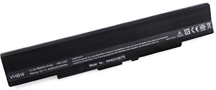 vhbw Akku kompatibel mit Asus U53F | U53J, U53JC-XX108V, U53JC-A1, U53JC, U53JC-XX086V, U53JC-XX049X Notebook (4400 mAh, 15 V, Li-Ion)