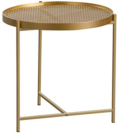 ZAW Wohnzimmertisch Kupfer-Runder Beistelltisch 40x40cm Home Couchtische