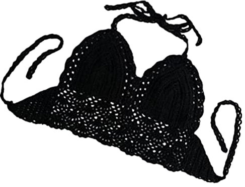 VALICLUD Häkeln Bikini Top Womens Boho Strickschnitzer Halshalter Banter Top Strang Cover up Badeugug für Frauen