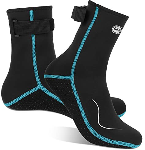 Gimilife Neoprensocken 3MM Wassersocken für Damen Herren, Wasserdichte Tauchsocken Neoprenanzug Sandsocken für Beachvolleyball Schnorcheln Surfen Kajakfahren Schwimmen Wassersport
