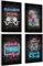 mojoliving Gaming Zimmer Deko Bilder | Poster Wand für Gamer Jugendzimmer | Set mit Neon Sign Motive | Coole Geschenke für Gamer | Zocker Bilder Wand | Neon Wandbild