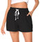 Lovasy Bas de Pyjama Femme Short de Pyjama d'été en Coton à Carreaux Léger Short de Nuit Grande Taille,Noir,XL