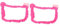 Gatuida 2 Pcs Pink Pc Accessories Monitor Cover Cat Ear Design Elastic Cover for Computer Monitor Protecter 20-32 Inches