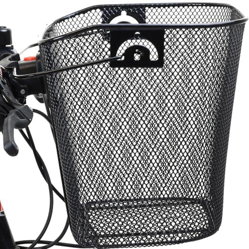 TRIZAND Fahrradkorb Vorne für Lenker Lenkerkorb Klickfix-Korb für Lenkerdurchmesser 20' 24' 26' 27' 28' aus Metall 23557