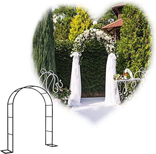 XUJIAY Arche Jardin Aluminium Largeur, Arche À Rosiers Métal, Filet À Plantes Grimpantes, Filet de Treillis, pour Récolte de Concombres, Légume, Vignes, Plantes Grimpantes,120x220x40CM
