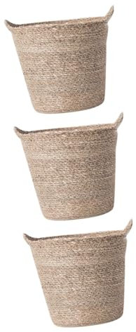 Supvox 3stücke Geflochtener Pflanzkorb Seegras Mit Handgefertigtem Design Für Blumen Und Pflanzen Vielseitiger Aufbewahrungskorb Für Innenbereich Als Dekoration Für Zuhause Und Garten