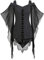 Insert Lace Women Size Sleeve Gothic T-Shirt Tops Plus Damenbluse Schminktisch Damen