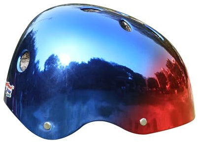 streetjam Uni Jugend Caschetto Bambini Glitz Party Glossy Kinderhelm, Blau und Rot, Taglia unica Bambino