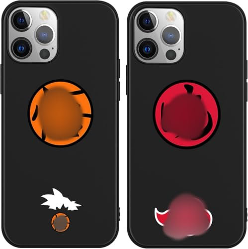 Eouine 2 Stück Handyhülle für iPhone 16 Hülle 6.1 Zoll Anime Cartoon Hülle Manga Cartoon Kakashi Akatsuki Motiv Schutzhülle Cover Matte Stoßfest TPU Silikon Case für iPhone 16
