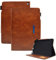 Jenyoog for Amazon Kindle Fire HD 8 & HD 8 Plus Case (12th Generation/10th Generation, 2024/2022/2020 Release) 8, PU Leather Standing Cover with Smart Auto Sleep/Wake & Card Slot (Brown)