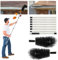 2-in-1 Gutter Cleaning Tools,8 Pole Gutter Cleaning Brush Roofing Tool,Extendable Gutter Cleaning Brush Tools,310CM Telescopic Gutter Cleaner for Cleaning Leaves Debris Window & Gutter (Black)