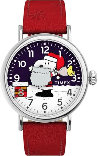 Timex Unisex Analog Armbanduhr x Peanuts Standard Snoopy Santa
