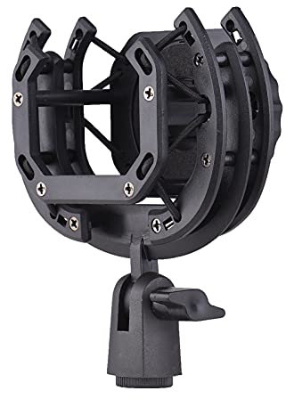 Support de Choc Microphone, Condenseur Universel Microphone Suspension Moup de Choc 180 ° Clip de Support de Suspension Pliable pour le Streaming en Direct