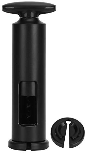 ANKROYU Set cavatappi manuale premium apribottiglie vino con lamina Design ergonomico Apertura facile e liscia per uso bar di casa Materiale ABS Nero 165 mm