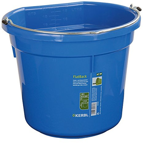 Kerbl FlatBack, blau, ca. 20ltr., Futter-u. Wassereimer