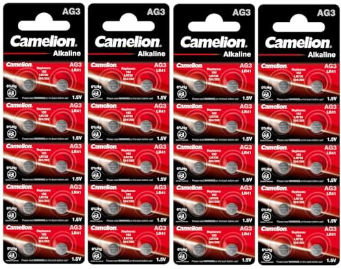 40 x AG3 LR41 KNOPFZELLEN 192 392 GP92A SR41W CAMELION