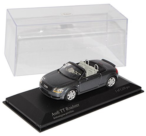 Minichamps A-U-D-I TT 8N Roadster Cabrio Grau 1998-2006 1/43 Modell Auto mit individiuellem Wunschkennzeichen