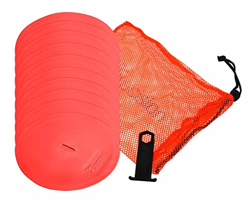 Precision Round Flat Marker Discs - Red, 21 Cm, White - red, K-REY-TR424S