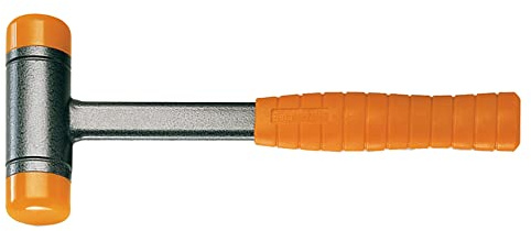 BETA - Mazzuola Antirimbalzo Professionale con Battenti Intercambiabili in Plastica 60 mm, Manico in Acciaio per Battitura Controllata e Lavorazioni Senza Rimbalzo, Serie 1392 60