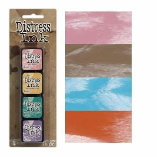 Distress Mini Ink Pads 4/Pkg-Kit 6