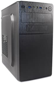 PC Case MPC-28 - Caja PC Micro ATX y Mini ITX con Fuente de Alimentación EP500, 2 x USB3.0 Frontales, Soporte para Candado, Compatible con Gráficas de hasta 29cm de Largo. Color Negro