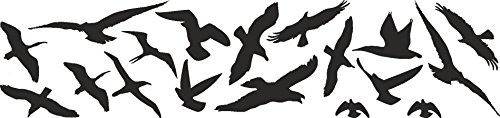 Vogelschutz und Fensterschutz 18er Set Vogel Aufkleber Warnvögel, Wintergarten, wetterfest