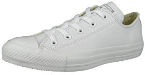 Converse All Star Ox Leather Zapatillas Blancas Monocromas-UK 4