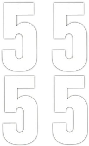 4 x Number 5 Wheelie Bin Stickers