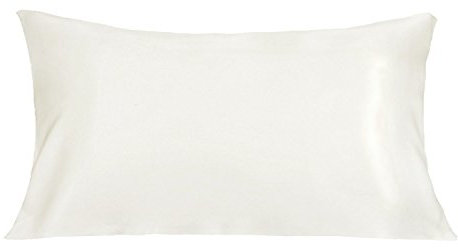 LULUSILK 16 Momme 100% Seide Kissenbezug Haar- und Hautpflege Kissenhülle knitterarm 1 Stück 40x80cm Elfenbein