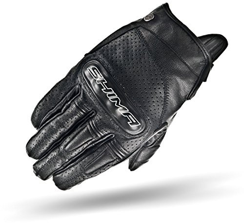 Shima CALIBER Herren Retro Vintage Custom Sommer Motorradhandschuhe, Schwarz, L