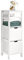 SoBuy Meuble Salle de Bain Commode – Petit Meuble Rangement avec 2 Paniers – Colonne Compacte pour Toilette en Bois, Armoire de Salle de Bain Moderne, Blanc, 30x89x30 cm, FRG127-W