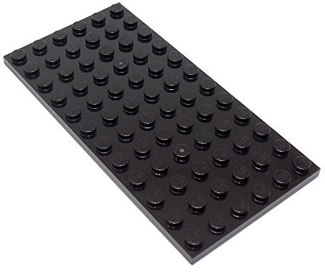 LEGO Piezas y piezas: 10 placas negras de 15 x 30 cm (4,6 x 9,1 cm).