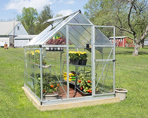 Palram HYBRID 6X8 Bundle Silber Gewächshaus, 247x185x208 cm