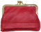 LOLUNA® Porte-Monnaie Femme Cuir véritable Agneau Souple - Fermoir Clic Clac et Compartiment Fermeture - Plat et Compact - Couleurs au Choix - Rouge