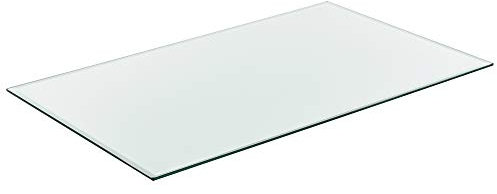 [neu.haus] Glasplatte 'Glasgow' 120x65cm Eckig Glasscheibe Tischplatte ESG Glas Kaminplatte Kaminglas DIY Tisch