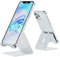 Urmust Phone Stand, Desktop Stand for Phones, Mobile Phone Holder Dock for Desk,Aluminum stand for iPhone 16 15 14 13 12 11 Pro Max XR and more (Sliver)