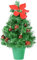 Gartenpirat Mini Weihnachtsbaum klein geschmückt 40 cm im Topf mit Deko rot und Weihnachtsstern