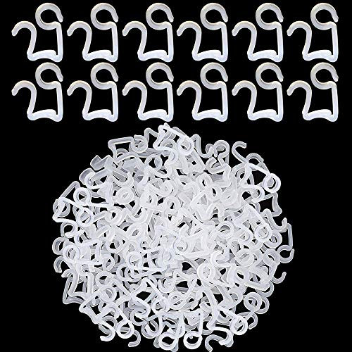 Aestm 100 Stücke Weihnacht Licht Clips Draußen Hang Haken,Licht Clips Mini Hängen Haken für Weihnachten Außen Dekorativer Lichter,Dachrinnen Schindel Lichter Ketten, weiß