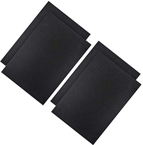 Healifty 4 Stück Aida Kreuzstich Stoff Schwarz Stickstoff Material für Handwerk 30 X 30 cm