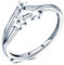 CPSLOVE Damen Mädchen Ringe, 925 Silber ringe, Eleganter Meteor ringe, Stern ringe, Ringe öffnen, Einstellbare Größe, Hochzeitsring, Verlobungsring, Geeigneter Fingerumfang: 49-57mm