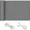 QIAOH Brise Vue Balcon 60cm x 200cm, 160g/m2 Résistant Aux Intempéries avec Serre-Cables pour Jardin Terrasse Anthracite, Toile Brise Vue