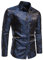 AIEOE Chemises Fleuries Homme Mode Casual Boutonnée à Imprimé Rose Vêtement de Soirée Mariage Automne Bleu XXL