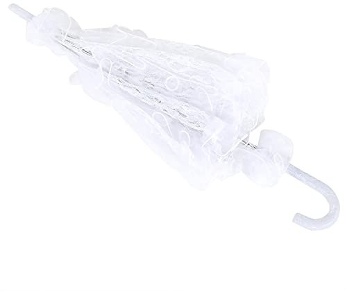 Paraguas de sombrilla de encaje, paraguas de algodón de encaje nupcial vintage para fiestas de boda baile fotografía Prop