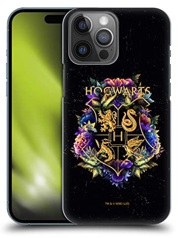 Head Case Designs Officially Licensed Harry Potter Hogwarts Crest 1 Deathly Hallows XXXI Hard Back Case Compatible With Apple iPhone 14 Pro Max