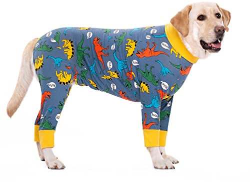 BT Bear Elastischer Haustier-Einteiler für große Hunde, schützt Gelenke, Anti-Haare, Lecken, Wundschutz, Haustier-Pyjama, Overall für mittelgroße und große Hunde (Größe XXXL, Marineblau)