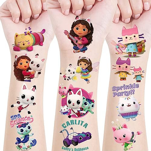 Tatouage, 8 Feuilles 200pcs de tatouages temporaires pour Enfants Garçons et Filles de Fête d'Anniversaire d'Autocollants