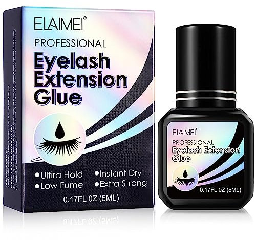 Colle à cils | Colle à cils à tenue super forte - Colle invisible, longue durée, imperméable, à séchage rapide pour les yeux sensibles Faux cils Comprend un outil applicateur Colle à paupières