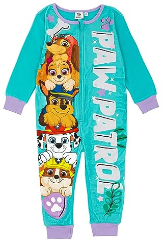 PAW PATROL Mädchen Onesie in Blau | Tauche EIN in die Abenteuer bequemen Nachtwäsche | Perfekt für kleine Entdecker | Entworfen