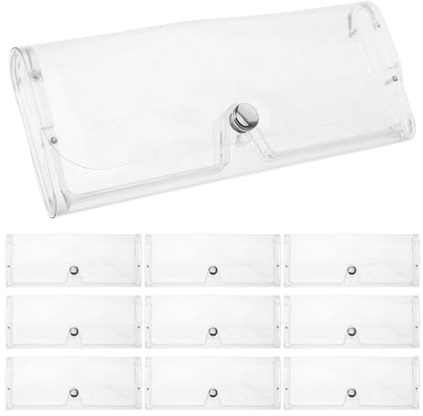 jojofuny 10 Stücke Transparente Brillenetui Sonnenbrillen Etui Hardcase Lesebrille Etui Aufbewahrungsbehälter Brillentasche Brillenhülle Schutzhülle für Brille Aufbewahrung Reise