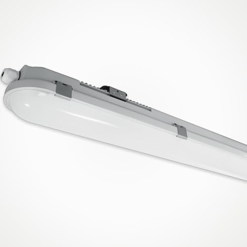 LEDBRITE 6ft LED Anti-Corrosive Batten Light | IP65 Vapour Proof Fitting | CCT & Wattage Selectable | 150lm/W Garage Warehouse Car Park Light (6ft Standard)